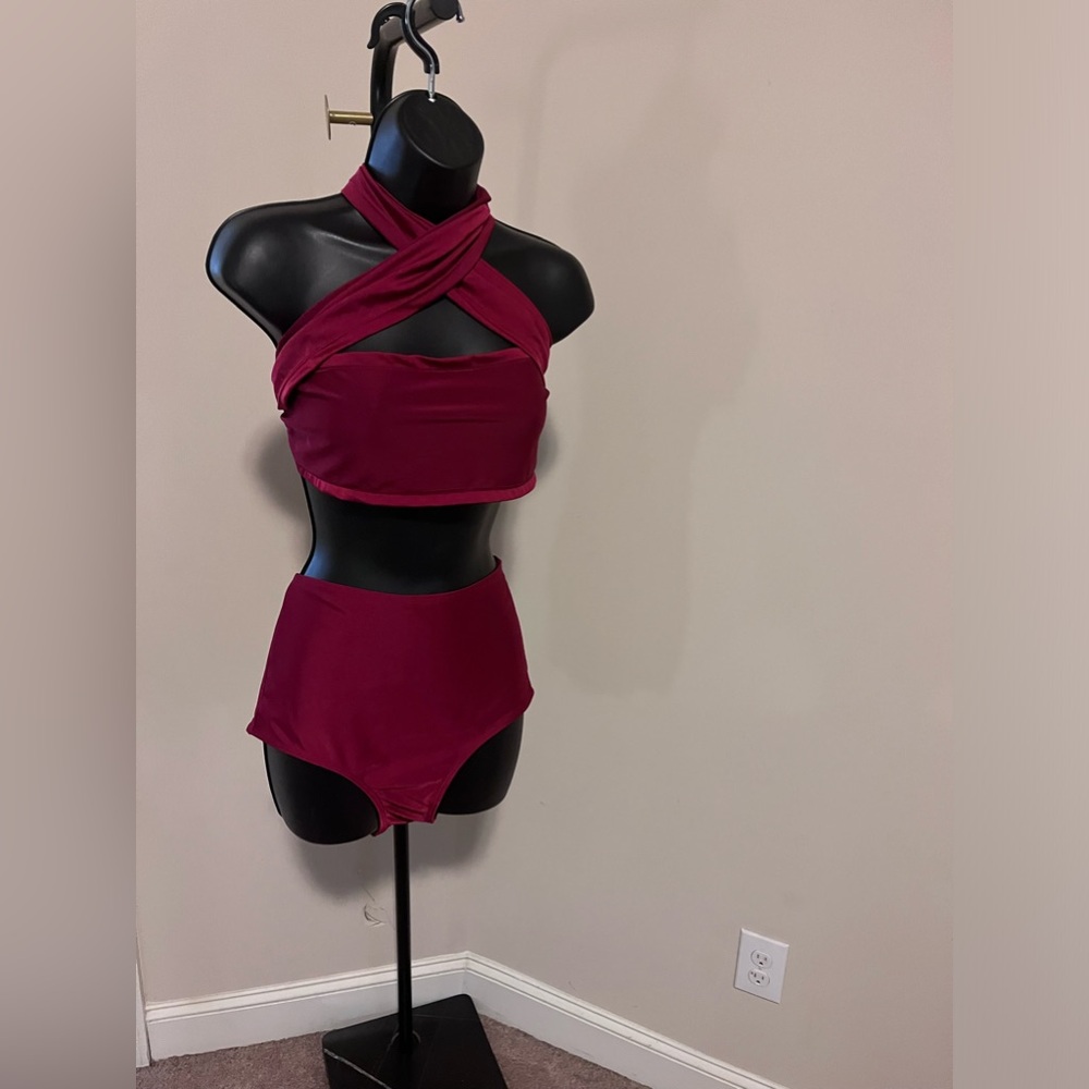 SHEIN. Sexy Red/Burgundy Swim set. Size M